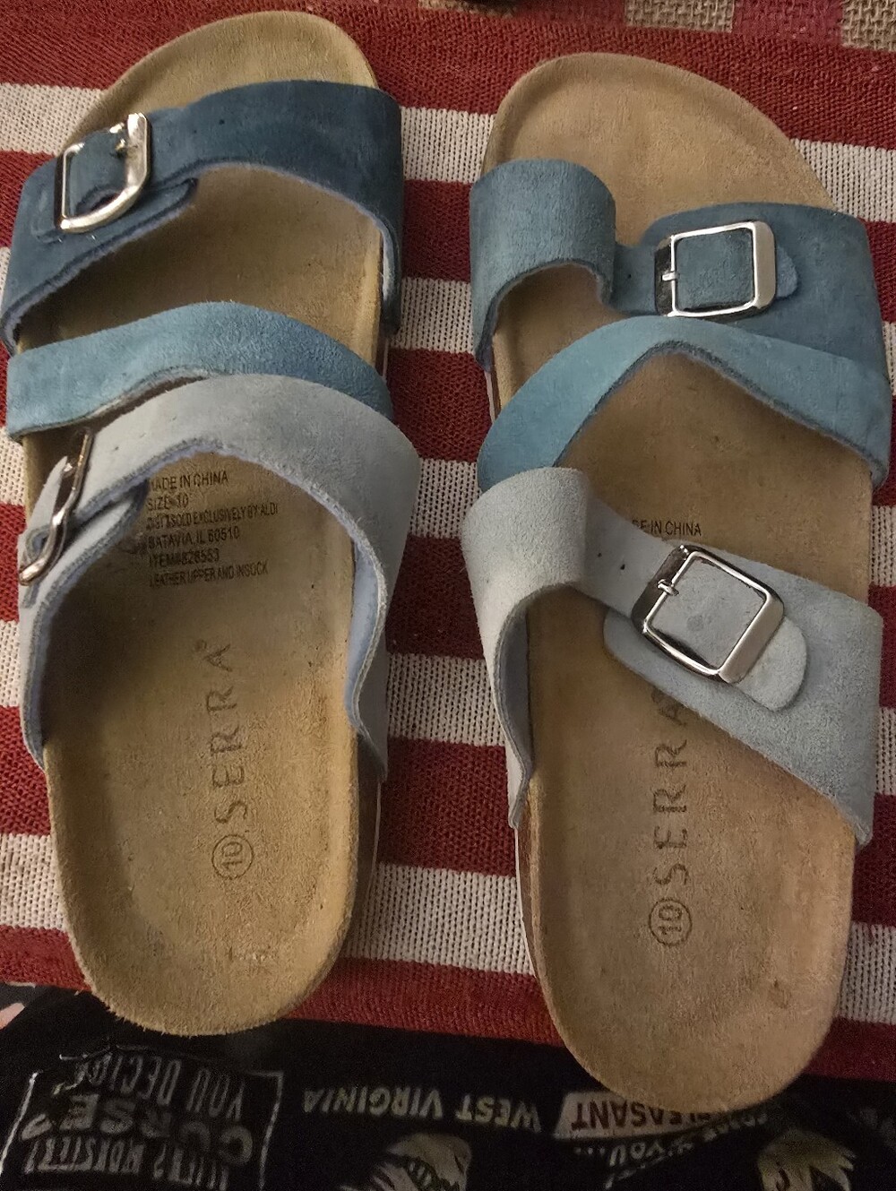 Serra Blue Strappy Sandals